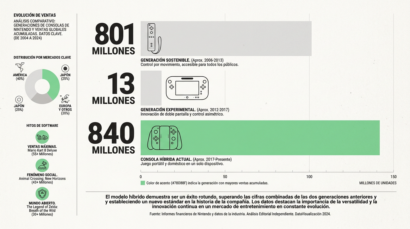 Retrospectiva Nintendo: Wii, Wii U y Switch, y qué salió mal en cada una