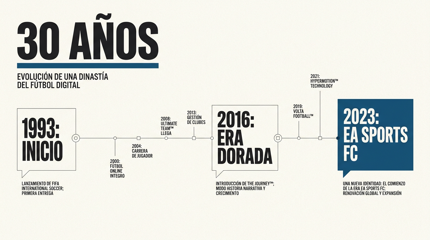 La saga FIFA y los juegos de fútbol, año a año